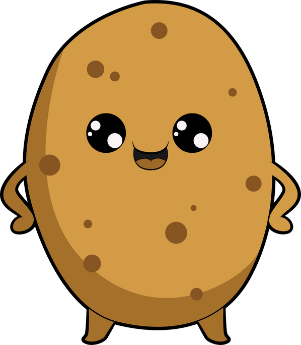 Cute Potato Illustration 